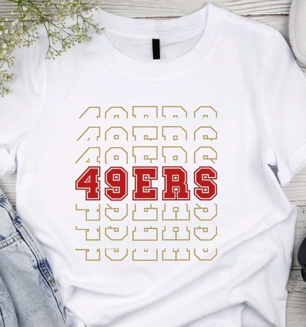 49ers Glitter Tee San Fran Unisex San Francisco Forty Niners Faithful